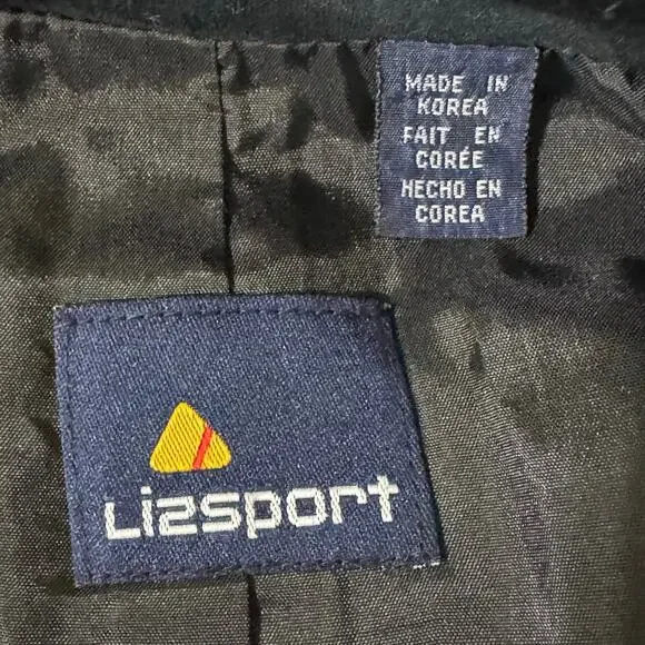 Vintage Lizsport Black velvet Embellished Bolero Jacket Whimsigoth Folk Size 14 - Picture 5 of 7